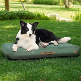 Medium Dog Outdoor Removable And Washable Inflatable Waterproof And Non-slip Dog Bed Summer Pet Travel Mat (Option: GreenL)
