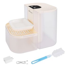 1Pc Smart Pet Water Fountain Automatic Cat Water Dispenser 4.5L Cordless Rechargeable Dog Water Fountain Self-Refill With 3 Adjustable Volume 3 T (Option: White)